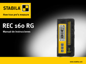 Stabila REC 160 RG Manual De Instrucciones