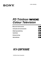 Sony Wide KV-28FX68E Manual De Instrucciones