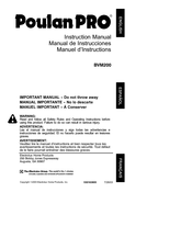 Poulan Pro BVM200 Manual De Instrucciones