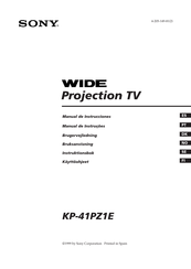 Sony Wide KP-41PZ1E Manual De Instrucciones