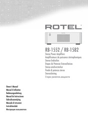 Rotel RB-1582 Manual De Instrucciones