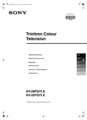 Sony KV-28FQ75 E Manual De Instrucciones