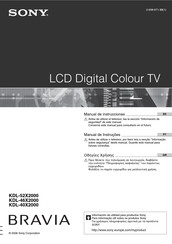 Sony Bravia KDL-46X2000 Manual De Instrucciones
