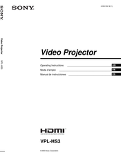 Sony VPL-HS3 Manual De Instrucciones