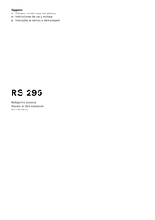 Gaggenau RS 295 Instrucciones De Uso