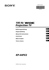 Sony KP-44PX2 Manual De Instrucciones