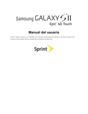 Samsung Galaxy S II Epic 4G Touch Sprint Manual Del Usuario