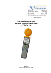 PCE Instruments PCE-EM 29 Instrucciones De Uso