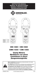 Greenlee CM-1560 Manual De Instrucciones