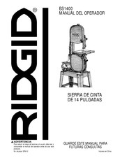 RIDGID BS1400 Manual Del Operador