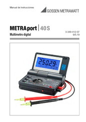 Gossen MetraWatt METRA port 40 S Manual De Instrucciones