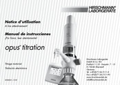 Hirschmann Laborgeräte opus titration Manual De Instrucciones