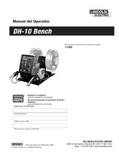 Lincoln Electric DH-10 Boom or Bench Manual Del Operador