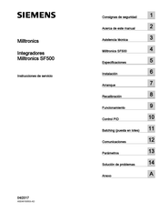 Siemens Milltronics SF500 Instrucciones De Servicio