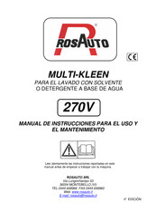 ROSAUTO 270V Manual De Instrucciones