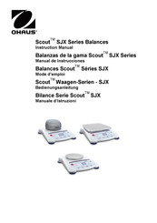 OHAUS Scout SJX Serie Manual De Instrucciones