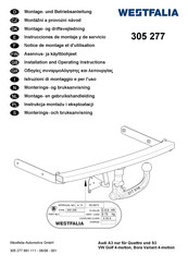 Westfalia 305 277 Instrucciones De Montaje Y De Servicio