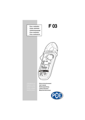 PCE Instruments F 03 Manual De Instrucciones