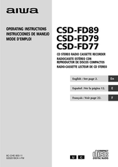 Aiwa CSD-FD79 Instrucciones De Manejo