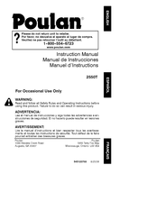 Poulan 2550T Manual De Instrucciones