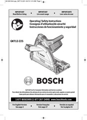 Bosch GKT13-225 Instrucciones De Funcionamiento Y Seguridad