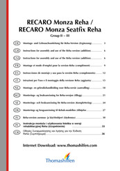 Thomashilfen RECARO Monza Seatfix Reha Instrucciones De Montaje