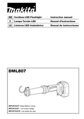 Makita DML807 Manual De Instrucciones