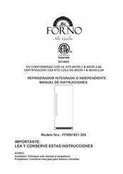 Forno FFRBI1821-30S Manual De Instrucciones