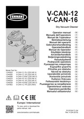 Tennant V-CAN-16 Manual Del Operario