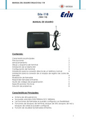 GETESA Erix-118 Manual Del Usuario