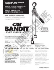 CM BANDIT BAN150LCX Manual De Funcionamiento