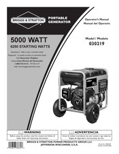 Briggs & Stratton 030219 Manual Del Operario