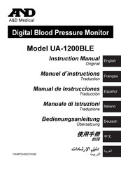 A&D Medical UA-1200BLE Manual De Instrucciones