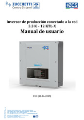 ZUCCHETTI ZCS 3.3-12 KTL-X Manual De Usuario