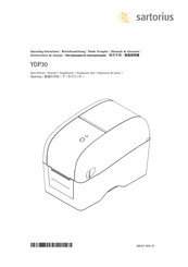 Sartorius YDP30 Instrucciones De Manejo