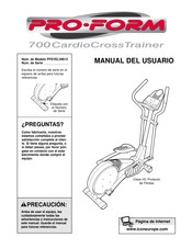 Pro-Form 700 CardioCross Trainer Manual Del Usuario