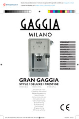 Gaggia Milano GRAN PRESTIGE SIN040 GTUL Instrucciones De Uso