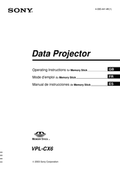 Sony Memory Stick VPL-CX6 Manual De Instrucciones