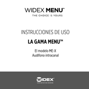 Widex LA GAMA MENU ME-X Instrucciones De Uso