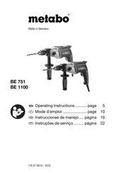 Metabo BE 751 Instrucciones De Manejo