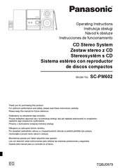 Panasonic SC-PM602 Instrucciones De Funcionamiento