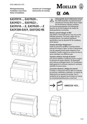 Moeller EASY821 Serie Instrucciones De Montaje