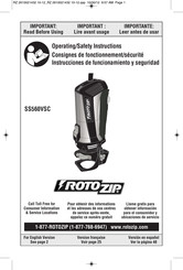 RotoZip SS560VSC Instrucciones De Funcionamiento