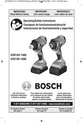 Bosch GDR18V-1400 Instrucciones De Funcionamiento