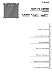 Roland CUBE 40GX Manual Del Usuario