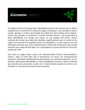 Razer BlackWidow Chroma Manual De Instrucciones