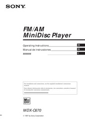 Sony MDX-C670 Manual De Instrucciones