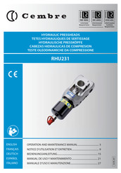 Cembre RHU231 Manual De Uso Y Mantenimiento