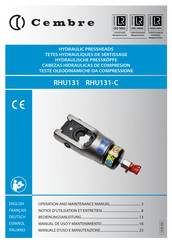 Cembre RHU131-C Manual De Uso Y Mantenimiento