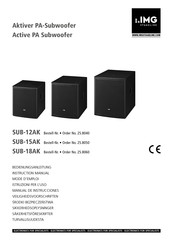 IMG STAGELINE SUB-15AK Manual De Instrucciones